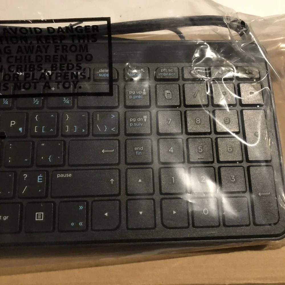 HP black Wired USB Keyboard 801526-DB2 New